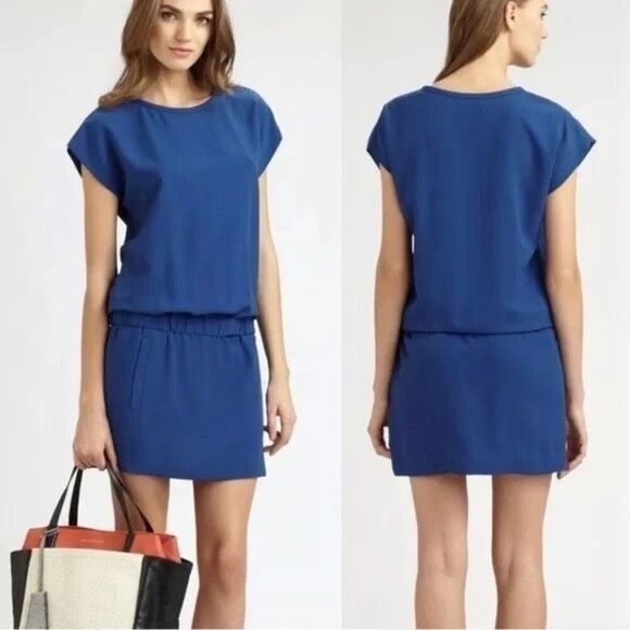 Diane Von Furstenberg Dresses & Skirts - Diane Von Furstenberg Tara Blue Moon Crepe Elastic Drop Waist Dress size 0